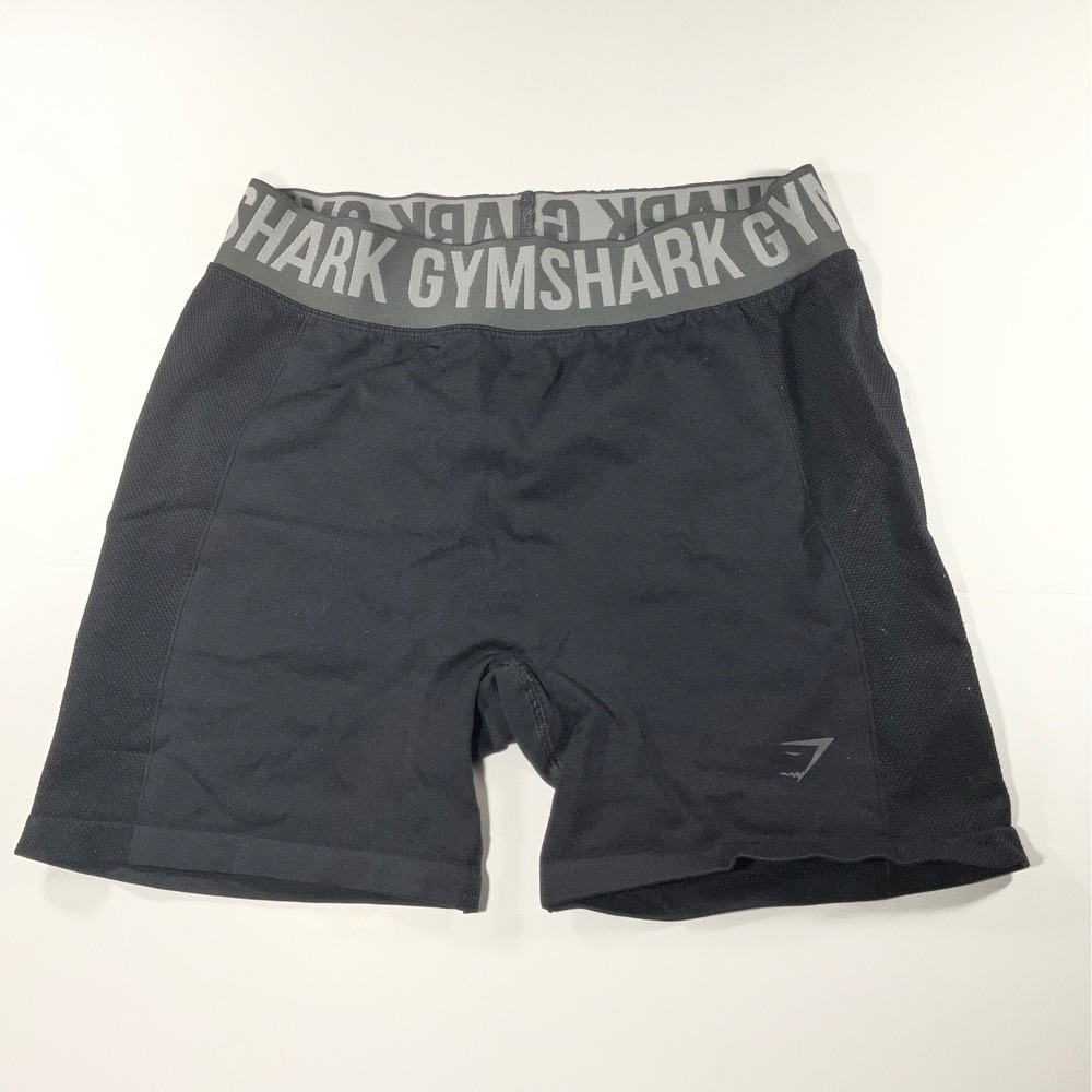 Gymshark Flex Cycling Shorts Black Grey Seamless Athletic Workout Spandex Small